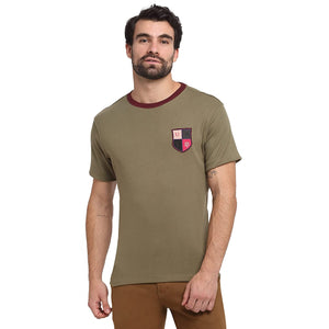 Open image in slideshow, USI Uni Style Image Classic Round Neck Tshirt with Rib Color Olive
