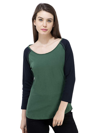 Open image in slideshow, USI Uni Style Image Womens Round Neck 3/4th Sleeve Terry Fleece
