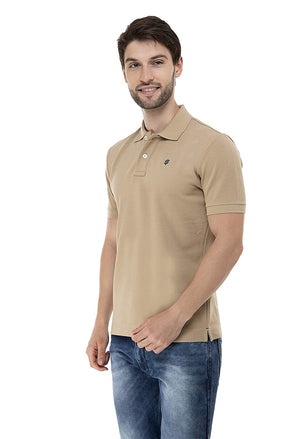 USI Uni Style Image Mens Smart Fit Con 11 Polo T-Shirt Color: Beige