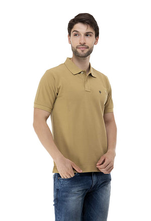 USI Uni Style Image Mens Smart Fit Con 11 Polo T-Shirt Color: Khaki