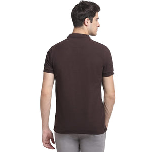 USI Uni Style Image Mens Mandarin Collar T-Shirt Color: Coffee