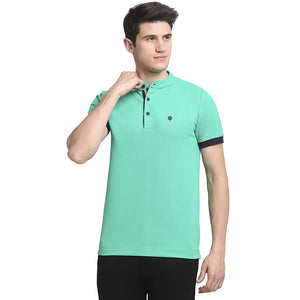 USI Uni Style Image Mens Mandarin Collar T-Shirt Color: LT. Green