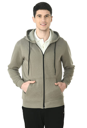 USI Full Sleeves Zipper Cotton Fleece Hoodie Jacket Mouse