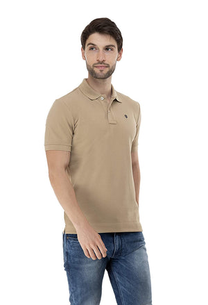 USI Uni Style Image Mens Smart Fit Con 11 Polo T-Shirt Color: Beige