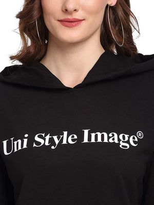 USI Uni Style Image Unisex Black Terry Hoodie 2XL