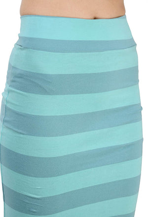 USI Uni Style Image Women's Striped Skirt Color Mint Green Small