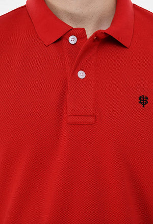 USI Uni Style Image Mens Smart Fit Con 11 Polo T-Shirt Color: Red