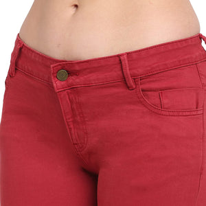 USI Uni Style Image Women's Smart Fit Trouser: Color D.Red 26