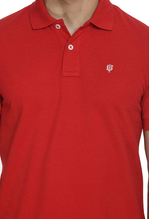 USI Uni Style Image Men's Smart Fit Con 11 Polo T-Shirt Lt. RED