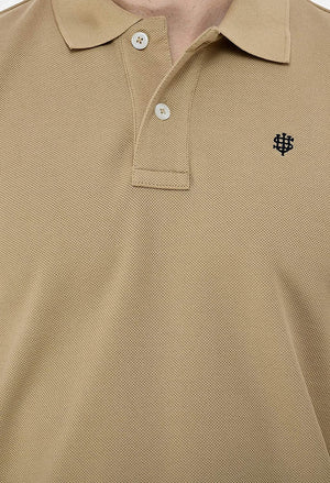 USI Uni Style Image Mens Smart Fit Con 11 Polo T-Shirt Color: Beige