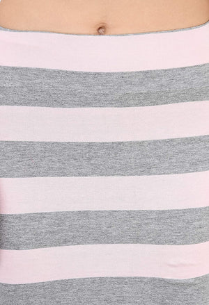 USI Uni Style Image Women's Striped Skirt Color::Crystal Rose Medium